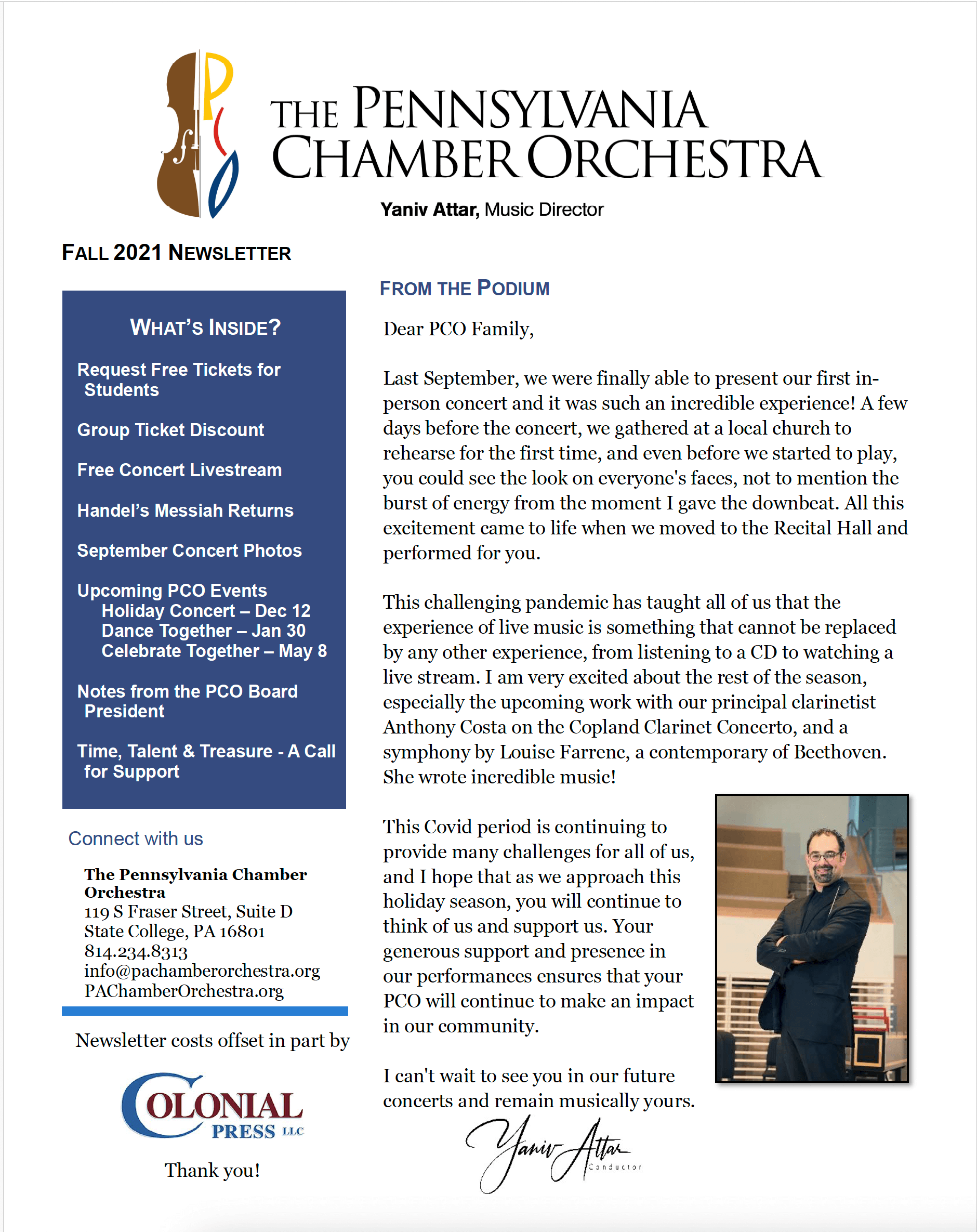Pco Fall 2021 Newsletter